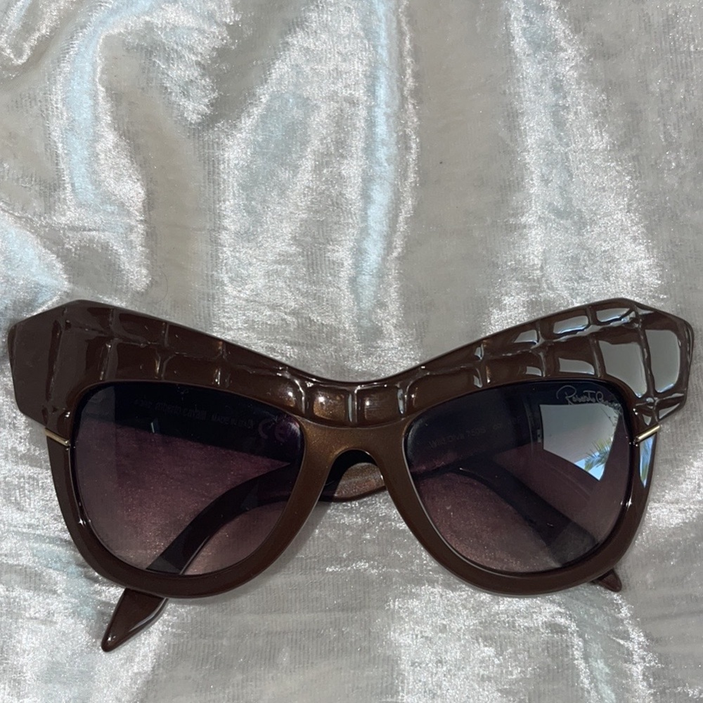 Roberto Cavalli Oversize Acetate Cat-Eye Sunglasses